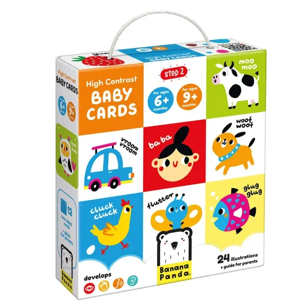 Banana Panda- High Contrast Baby Cards 6m+ 9m+