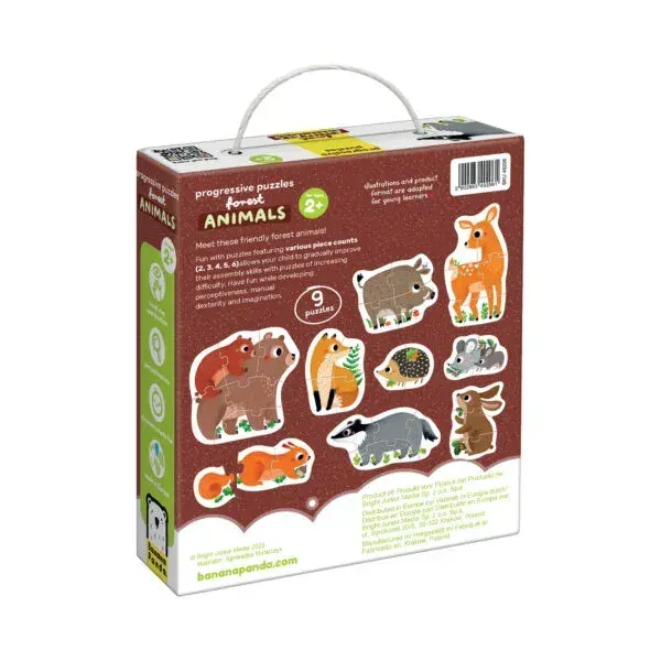 Banana Panda- Progressive Puzzles Forest Animals 2+ 2