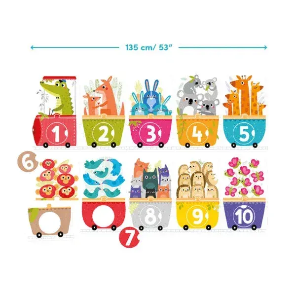 Banana Panda- Make-a-Match Puzzle Number Train 3+ 2