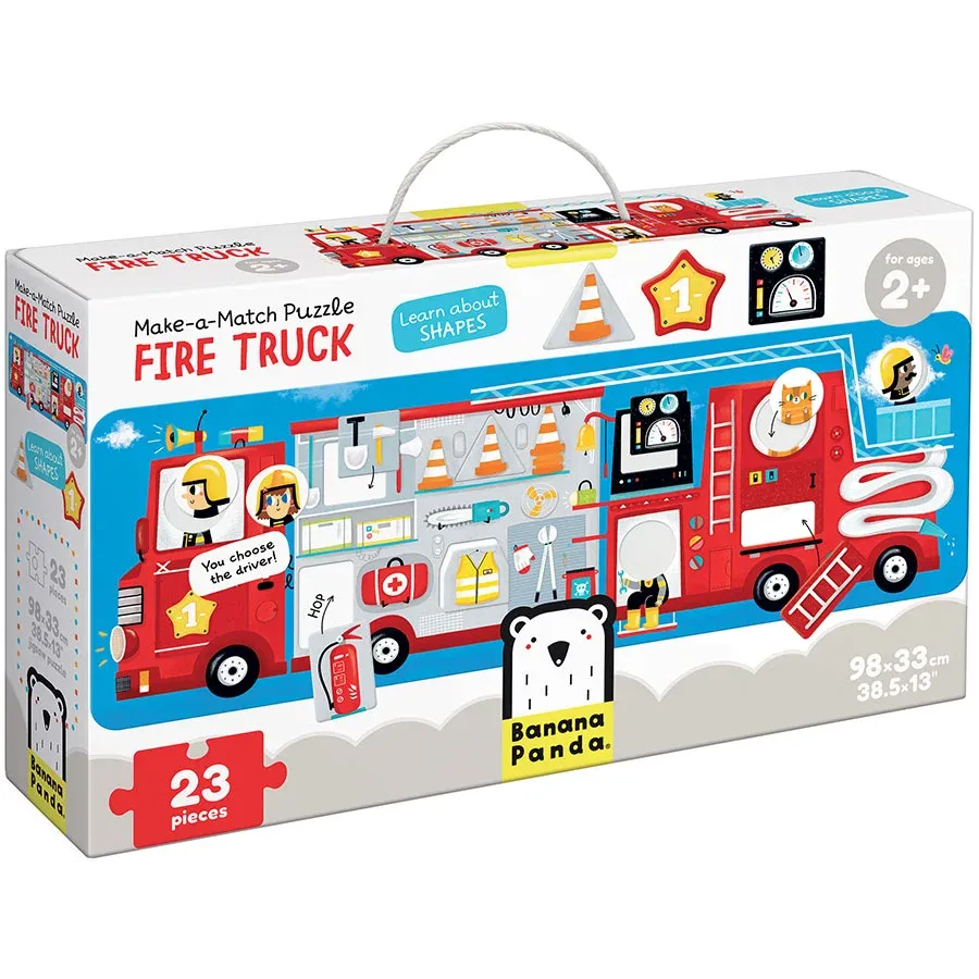 Banana Panda- Make-a-Match Puzzle Fire Truck Banana Panda- Make-a-Match Puzzle Fire Truck