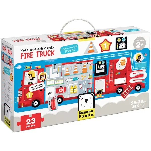 Banana Panda- Make-a-Match Puzzle Fire Truck
