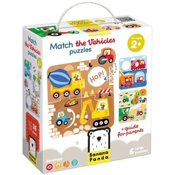 Banana Panda- Match the Vehicles Puzzles 2+