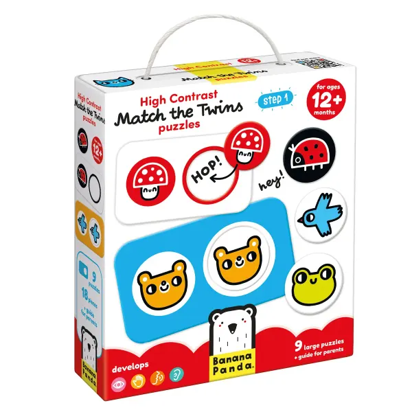 Banana Panda- High Contrast Match the Twins Puzzles 12m+
