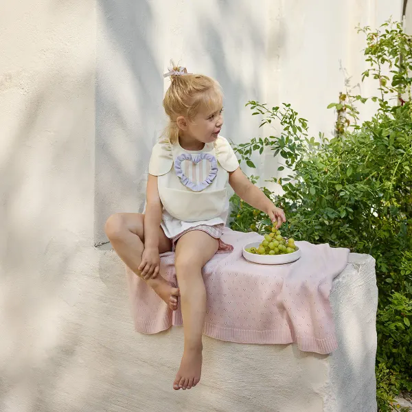 ELODIE-Baby Bib - Oat White 2