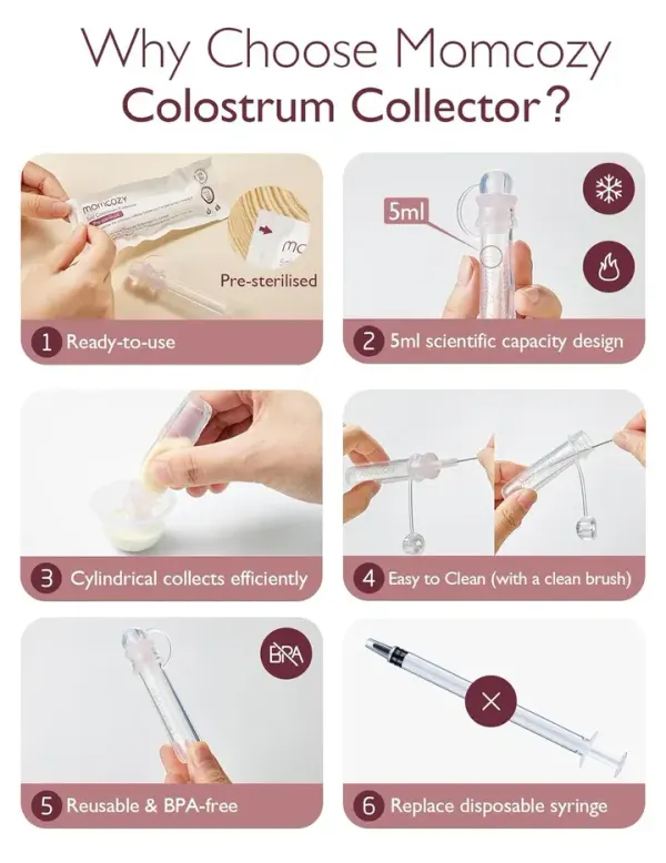 Momcozy-Colostrum Reusable Breast Milk Collector 6pcs 2