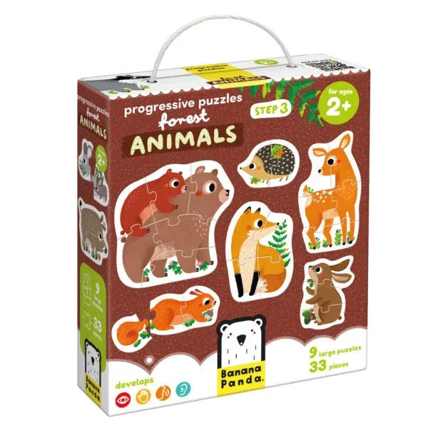 Banana Panda- Progressive Puzzles Forest Animals 2+ Banana Panda- Progressive Puzzles Forest Animals 2+