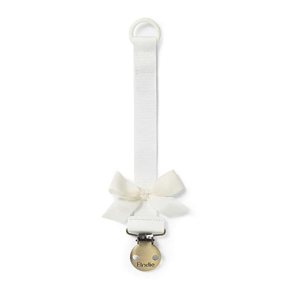 ELODIE-Pacifier Clip - Vanilla White ELODIE-Pacifier Clip - Vanilla White