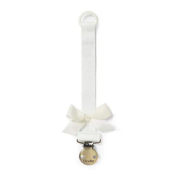 ELODIE-Pacifier Clip - Vanilla White