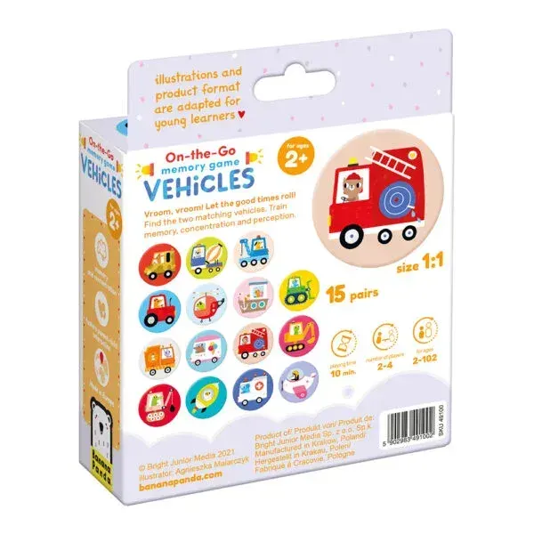 Banana Panda- On-the-Go Puzzle Memory Game Vehicles 2