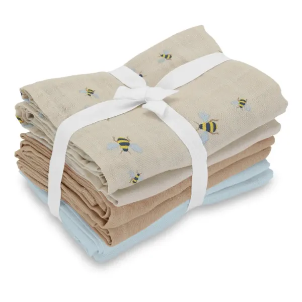 Vanilla Copenhagen Muslins Cloth 6 pack - Honeybee
