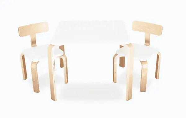 Babyhood Scandi Playing Table & Chairs White