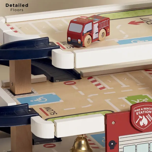Le Toy Van Fire & Rescue Wooden Garage 2