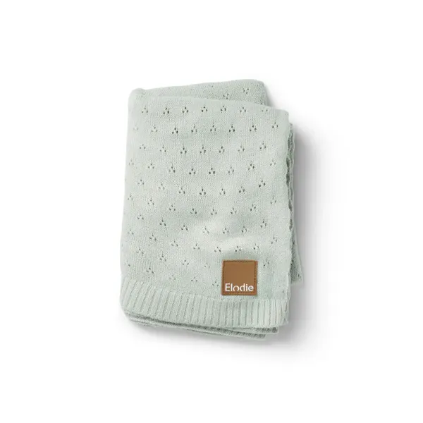 ELODIE - Pointelle Blanket - Mineral Green
