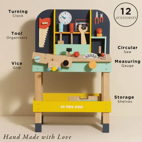 Le Toy Van Alex's Toy Work Bench 2