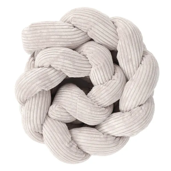 MeowBaby® Crib Bumper Braid Aesthetic Ecru