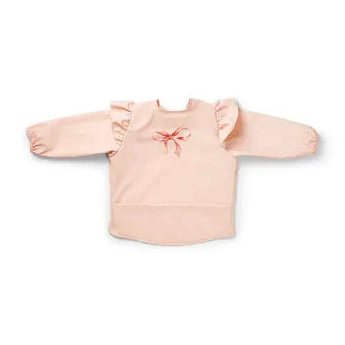 ELODIE - Longsleeved Baby Bib Rosy Bow