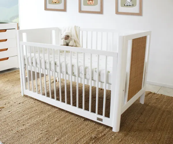 Babyhood Aliya Cot – White/Natural