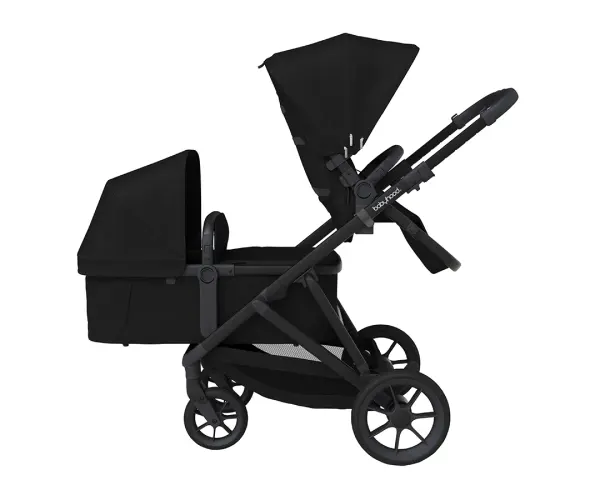 Babyhood Doppio Plus Stroller Bassinet - Black 2
