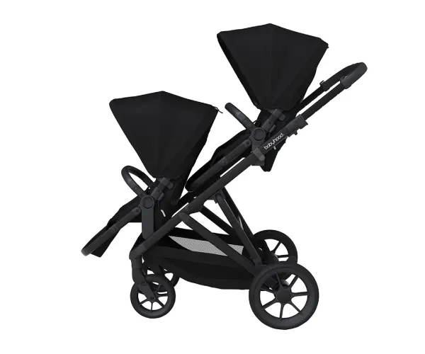 Babyhood Doppio Plus Stroller Double 2 x Seats – Black