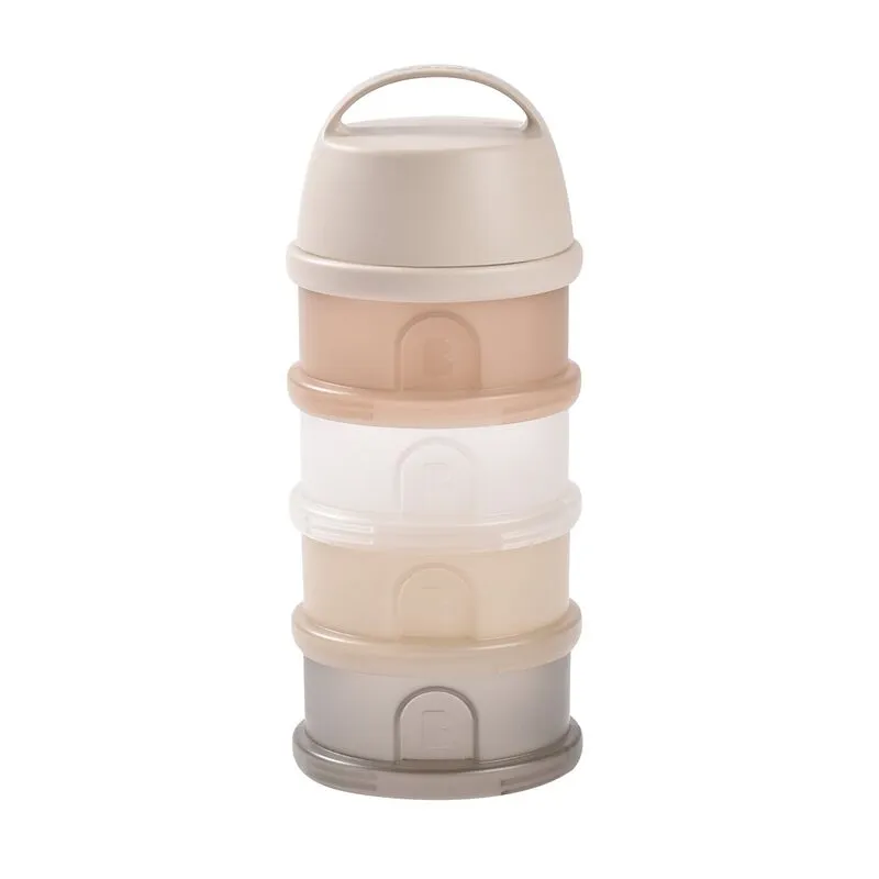 BEABA Milk Container 4 Compartments – Translucent Clay BEABA Milk Container 4 Compartments – Translucent Clay