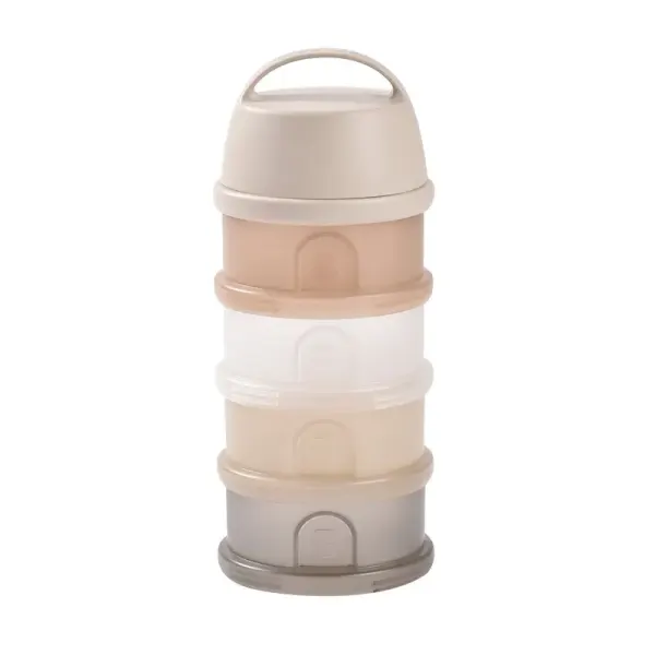 BEABA Milk Container 4 Compartments – Translucent Clay