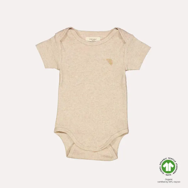 VacVac Studio Carlet Bodysuit Short-Sleeve - Light Latte Melange