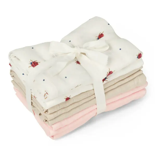 Vanilla Copenhagen Muslins Cloth 6 pack - Ladybug