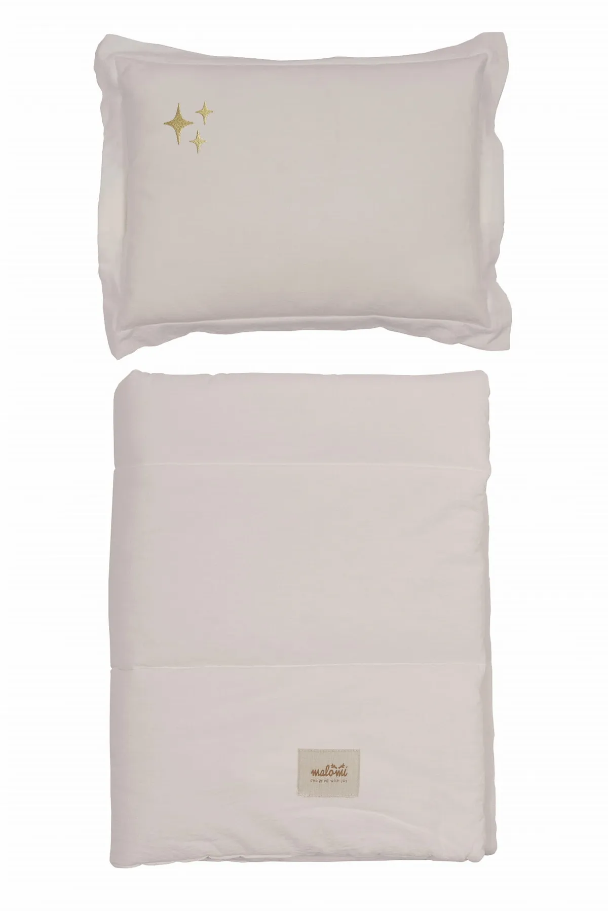 Malomi Washed Cotton Bedding Set Stars Natural Malomi Washed Cotton Bedding Set Stars Natural