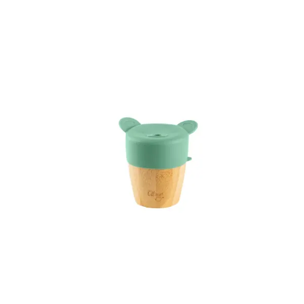 CITRON Bamboo Cup - lid and straw - Green 2