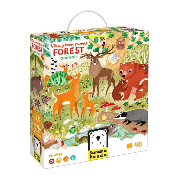 Banana Panda Wild Jumbo Puzzle Forest Animals 40PCS