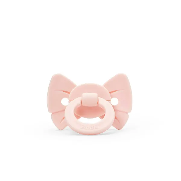 ELODIE Binky Bow Silicone 0-6 months - Misty Pink