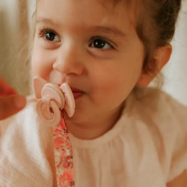 ELODIE Pacifier Clip Wood - River Rose 2