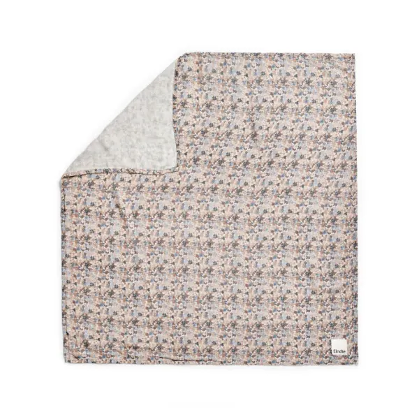 ELODIE - Bamboo Muslin Blanket - Blue Garden 2