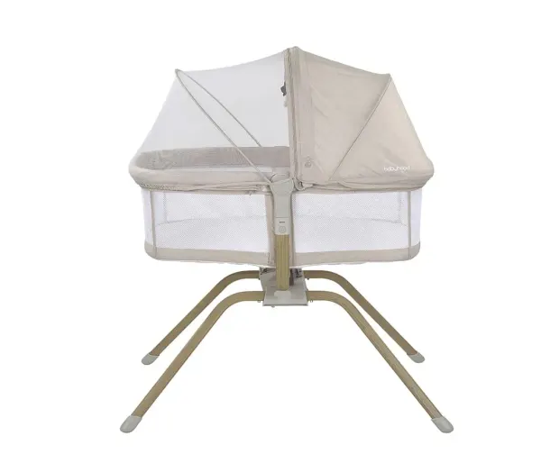 Babyhood Rocking Travel Bassinet Beige 2