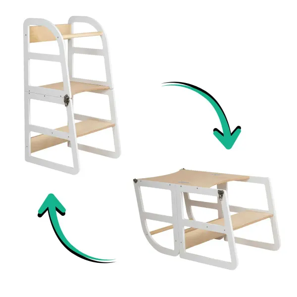 Leg & Go Transformable Learning Tower Sleekstep White 2