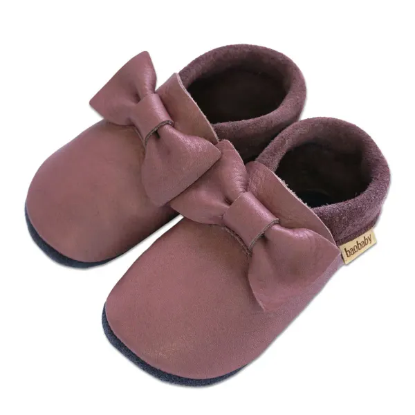 Baobaby Soft Sole Baby Shoes, Pirouettes, Grapeshake