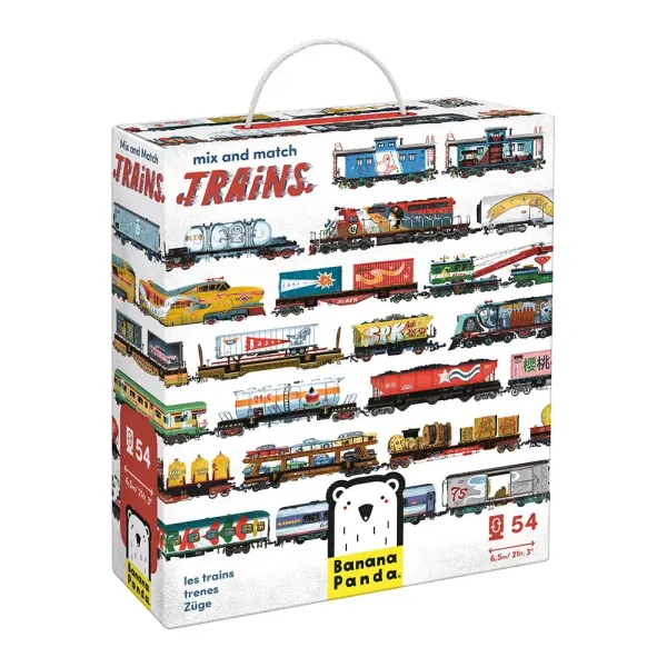 Banana Panda Mix and Match Puzzle Trains