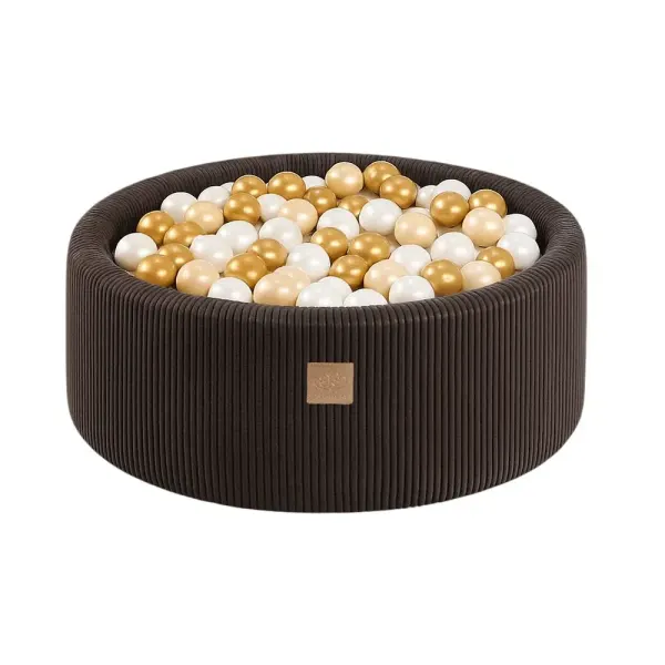 MeowBaby® Round Ball Pit Aesthetic Brown, 200 balls