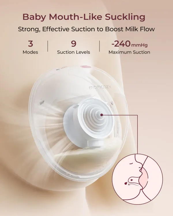 Momcozy M5 Wearable Breast Pump Grey Double Packs 2