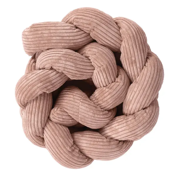 MeowBaby® Crib Bumper Braid Aesthetic Powder Pink, size L (300cm)