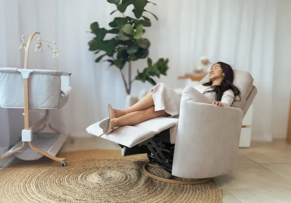 Babyhood Firenza Electric Feeding and Recliner Glider Chair – Latte 2