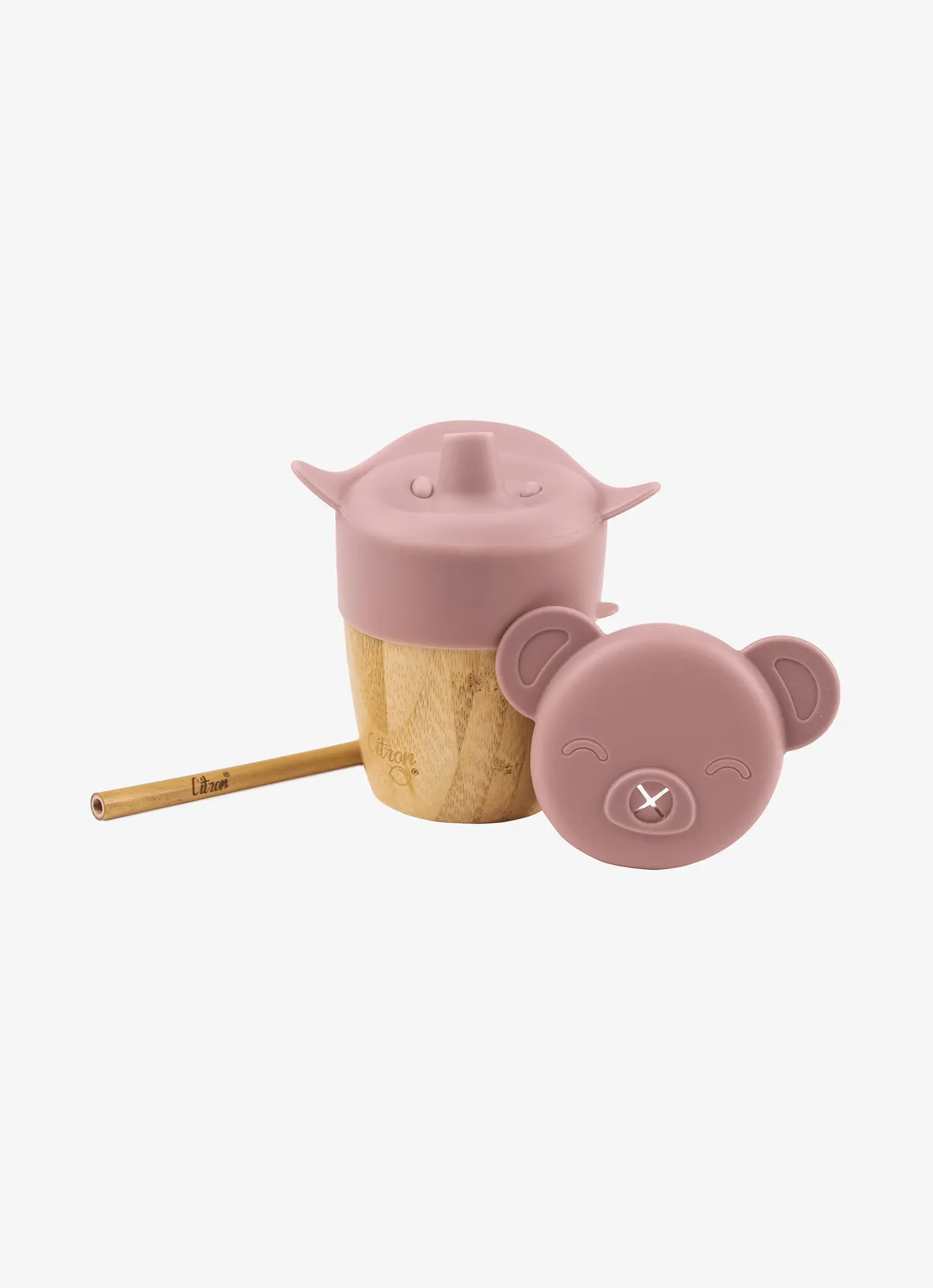 CITRON Bamboo Cup - lid and straw - Blush Pink CITRON Bamboo Cup - lid and straw - Blush Pink