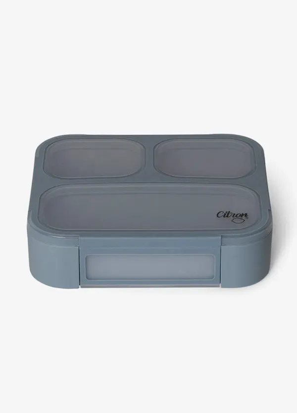 Citron Bento LunchBox with Fork & Spoon - Dusty Blue