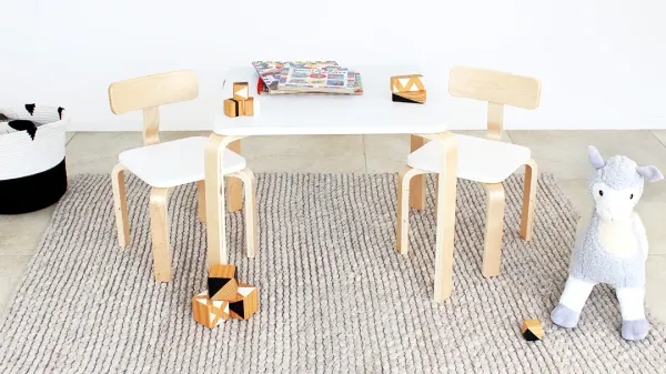 Babyhood Scandi Playing Table & Chairs White 2