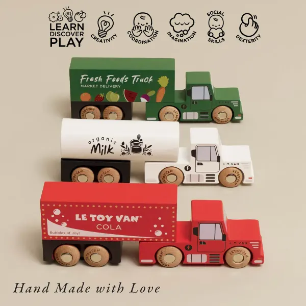 Le Toy Van Wooden Trailer Truck Set 2