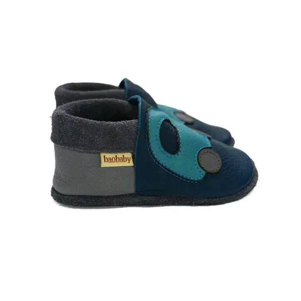 Baobaby Soft Sole Baby Shoes, Classics, Buggy navy 2