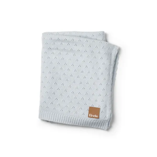 ELODIE - Pointelle Blanket - Bermuda Blue