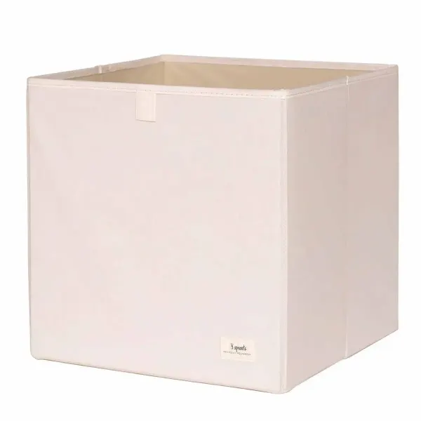 3 Sprouts Recycled Fabric Storage Box -Cream
