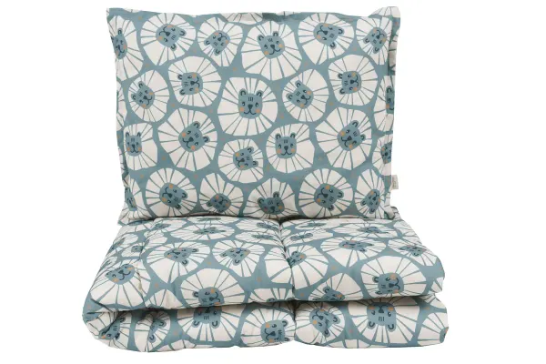Malomi Cotton Bedding Set Denim Lions
