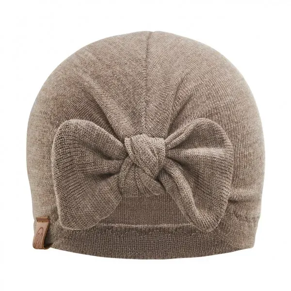 Maylily Merino Baby Turban - Taupe - 1-6 months
